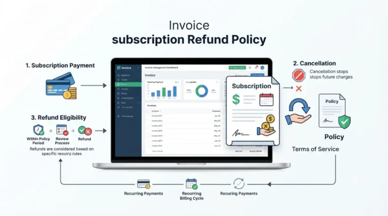Invoice Simple refund policy and subscription cancellation overview
