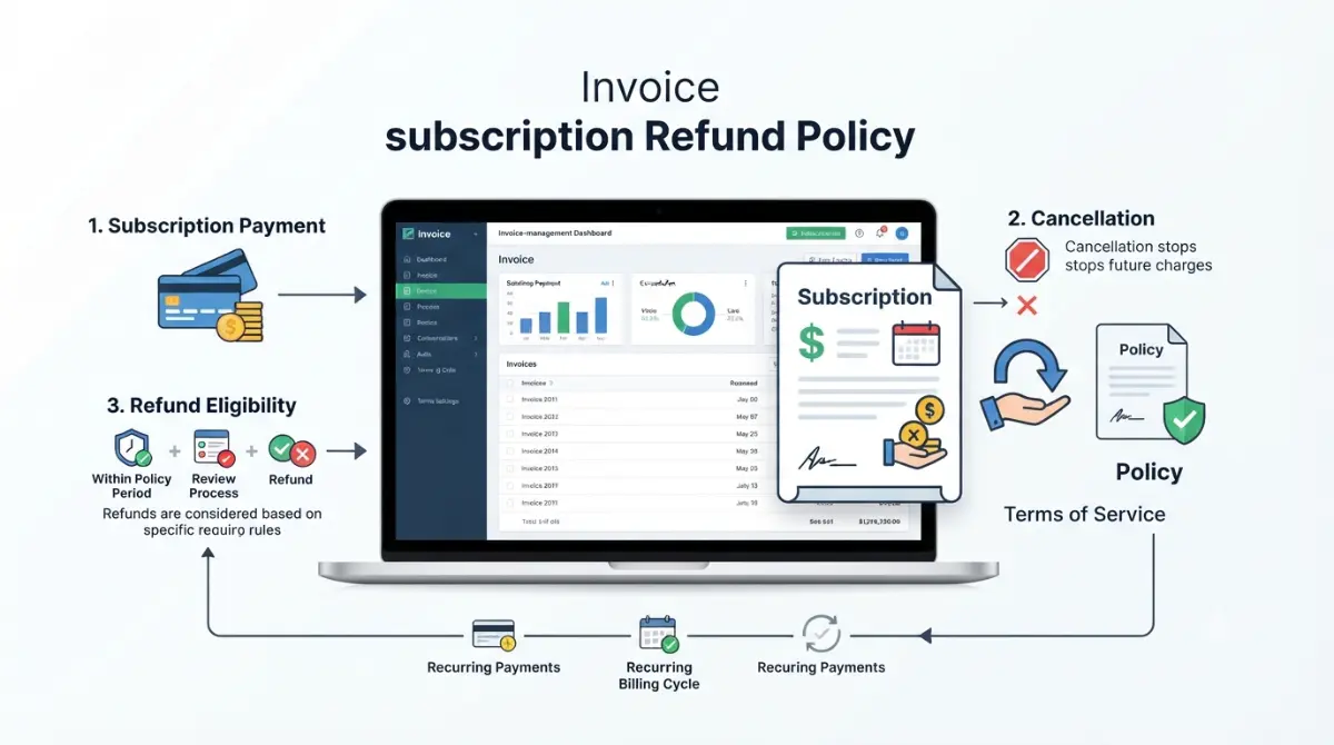 Invoice Simple refund policy and subscription cancellation overview
