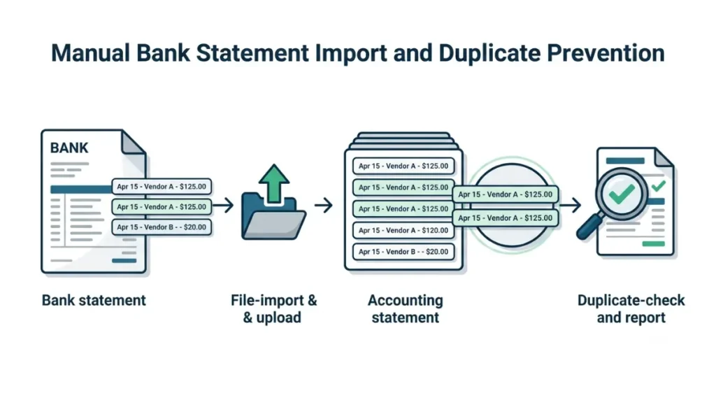 Xero bank manual statement import and duplicate transaction check