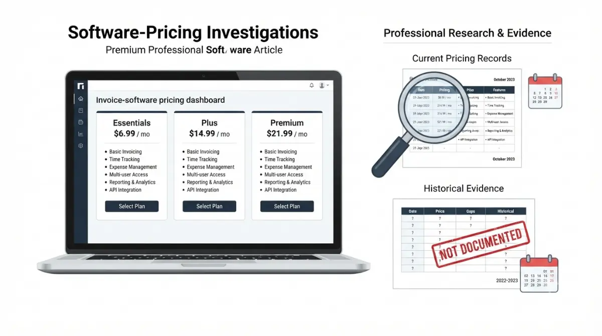 Did Invoice Simple raise its prices? Invoice Simple pricing investigation showing current plan prices and historical evidence