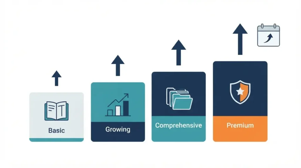 Zoho Books alternative pricing vector showing Australian accounting software subscription tiers increasing from July 2026
