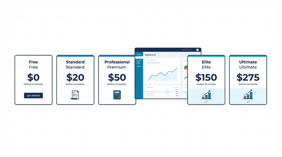 Zoho Books Price overview showing six subscription plans and their monthly prices